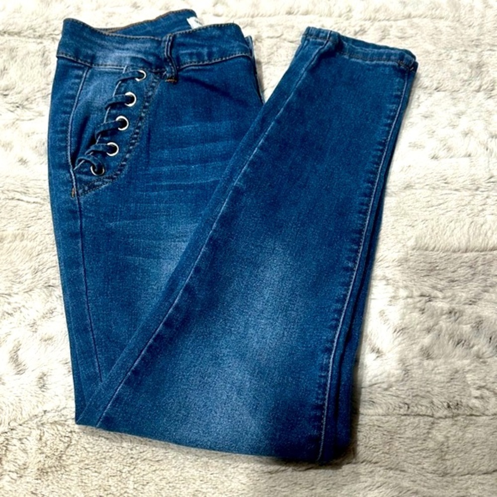 Vintage Violet Denim Distressed Jeans Petite Size 4